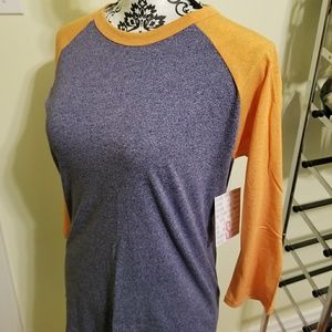 NWT Lularoe Randy, Orange/Denim, S